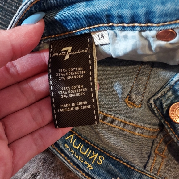 Girls Youth ~ 7 For All Mankind ~ Skinny Ankle Jeans - Picture 4 of 6